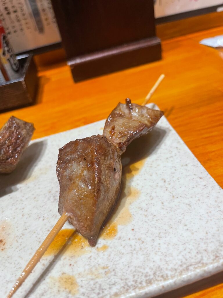 大宮「あ やきとり・串もの」の豚レバー