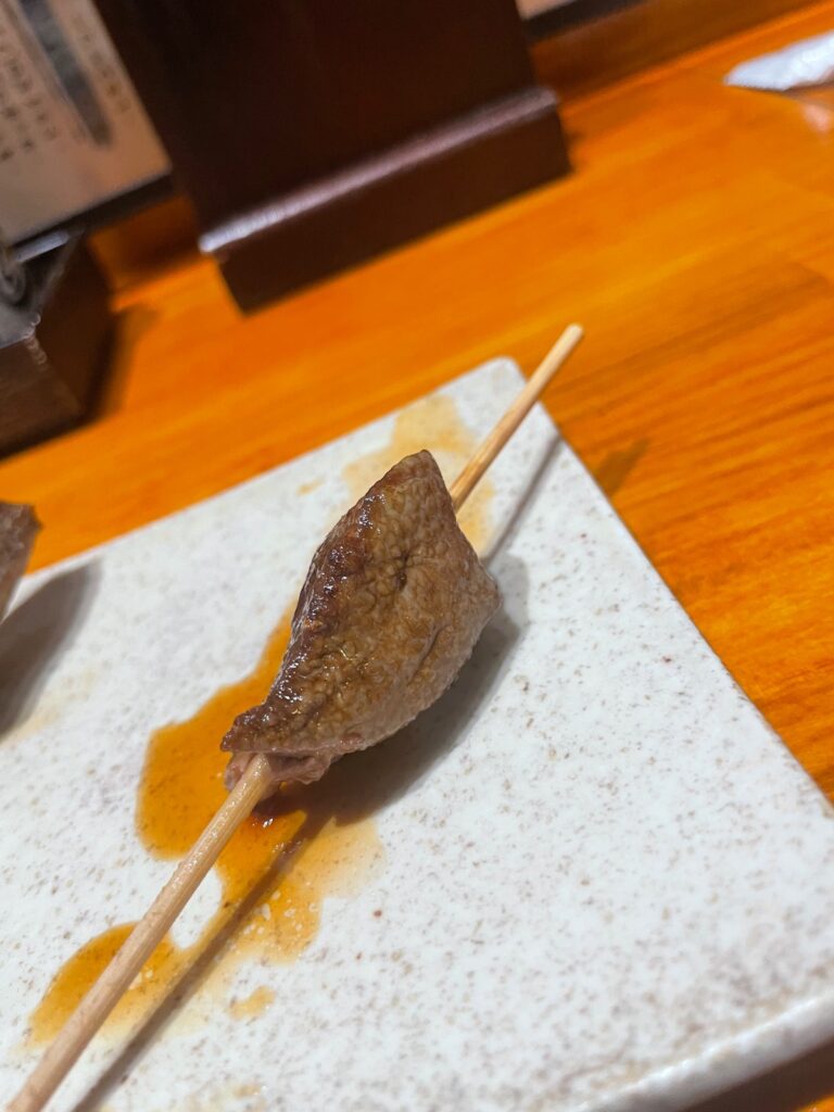 大宮「あ やきとり・串もの」の豚レバー