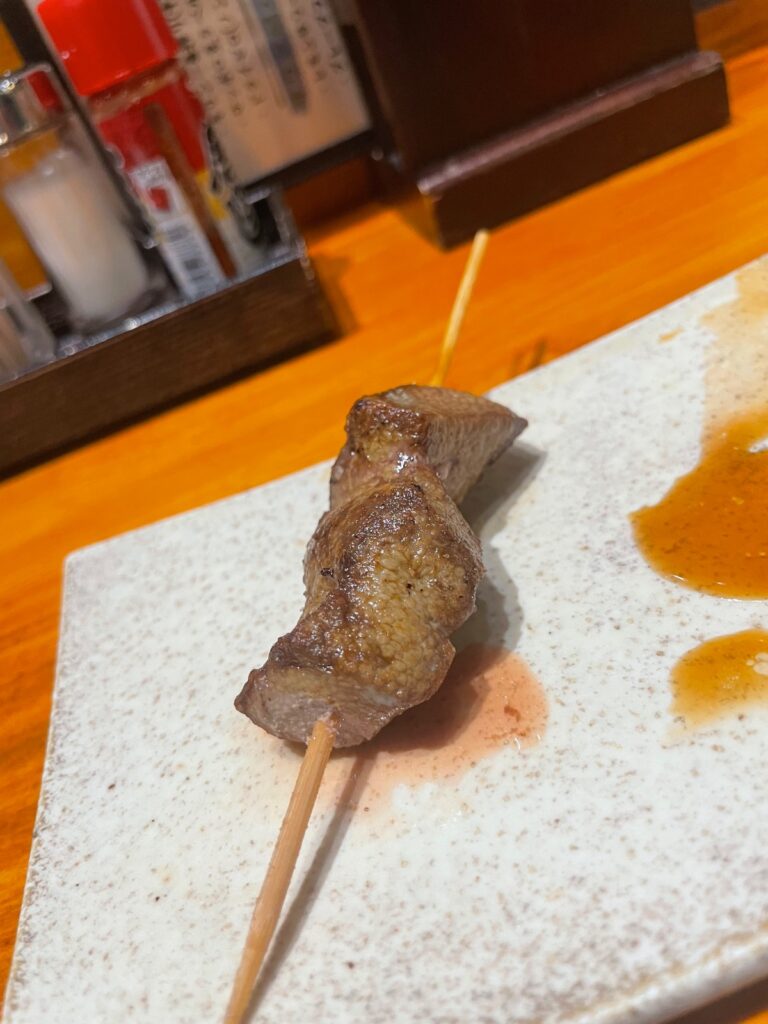 大宮「あ やきとり・串もの」の豚レバー
