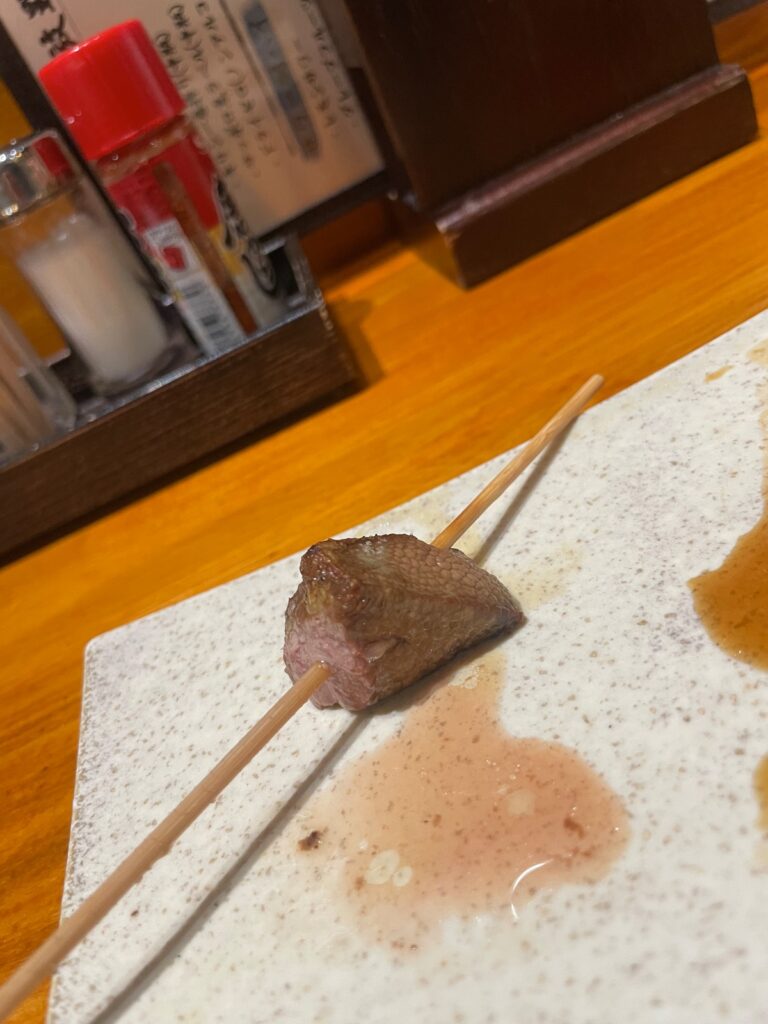 大宮「あ やきとり・串もの」の豚レバー