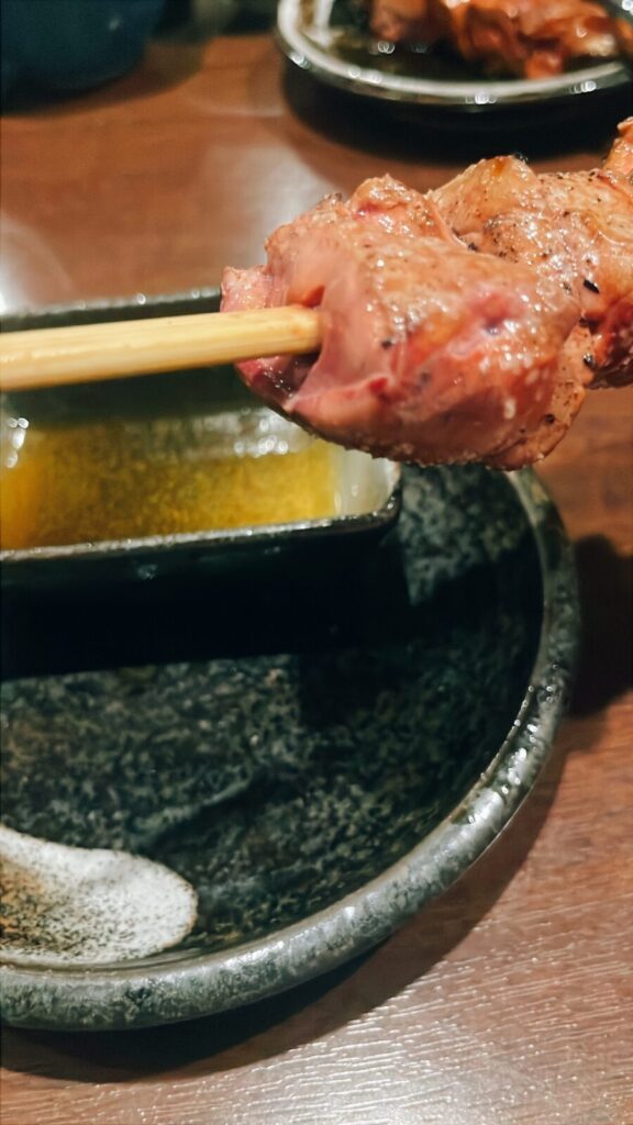 渋谷「正軍」山梨県産厳選地鶏串焼のレバー