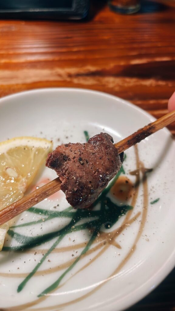 中野「けむり」の白レバー焼き