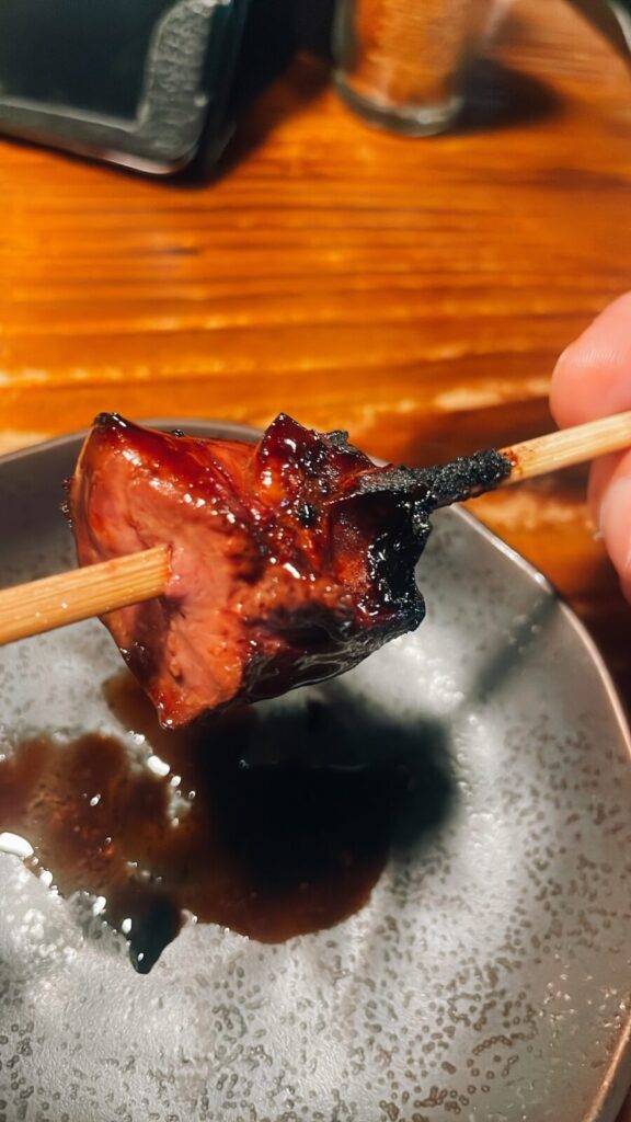 中野「けむり」の白レバー焼き