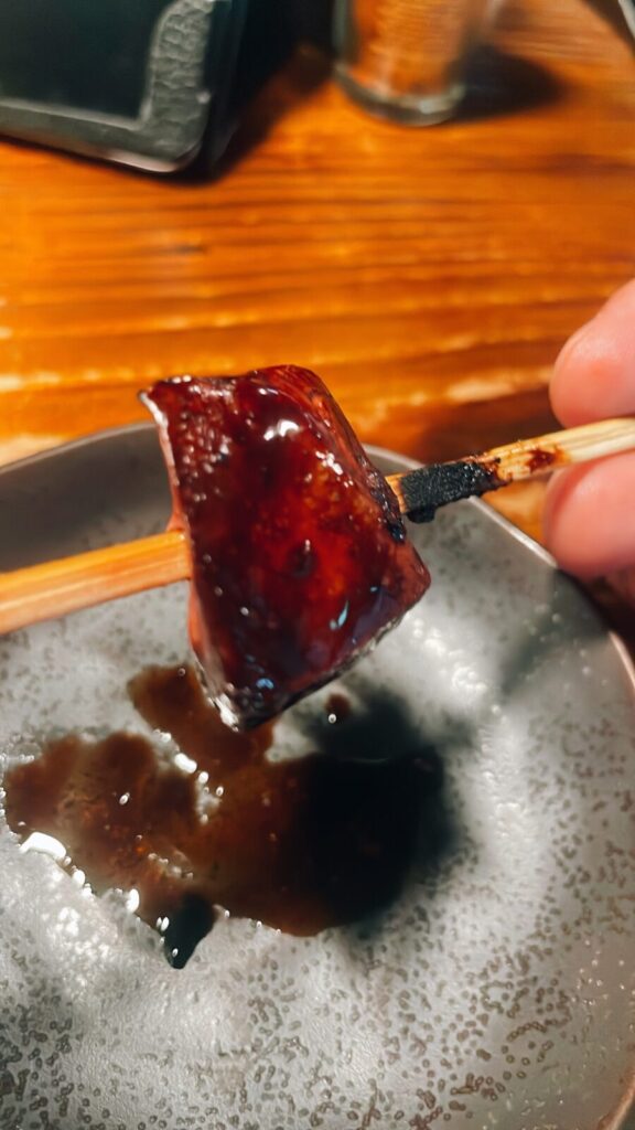 中野「けむり」の白レバー焼き