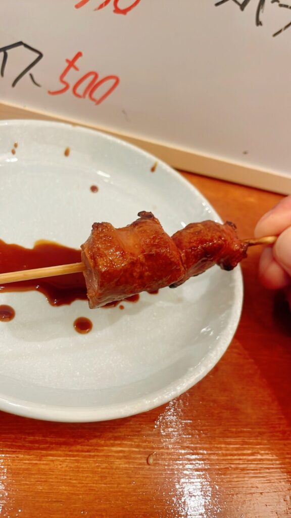 ひばりヶ丘「ぶち」のもつ焼きレバー串